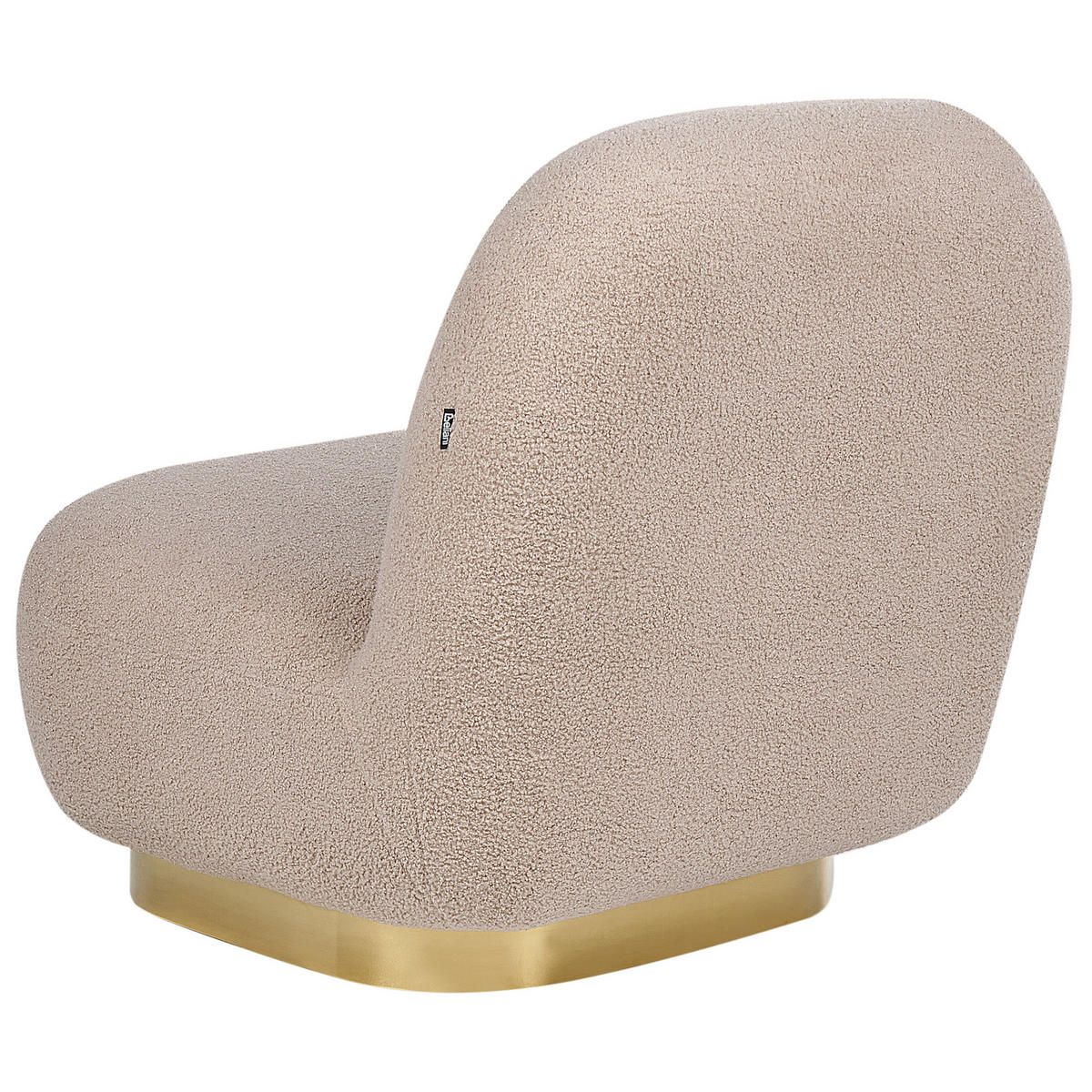 SESSEL Bouclé beige/gold LovIisa - Beige/Goldfarben, Textil (62/76/70cm) - Beliani