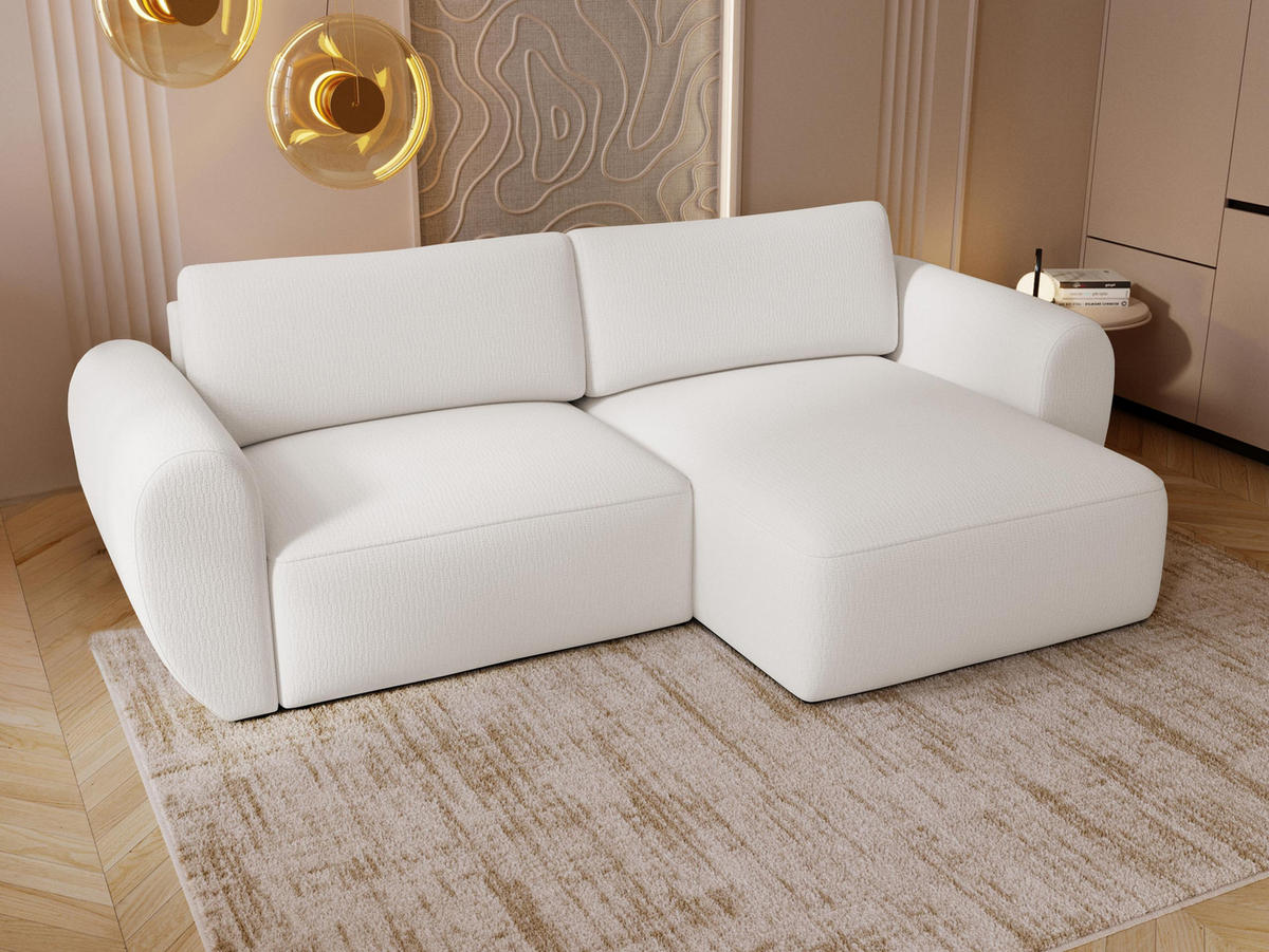ECKSOFA Suzi - Creme/Schwarz, Holzwerkstoff/Kunststoff (147/261cm) - MIRJAN24