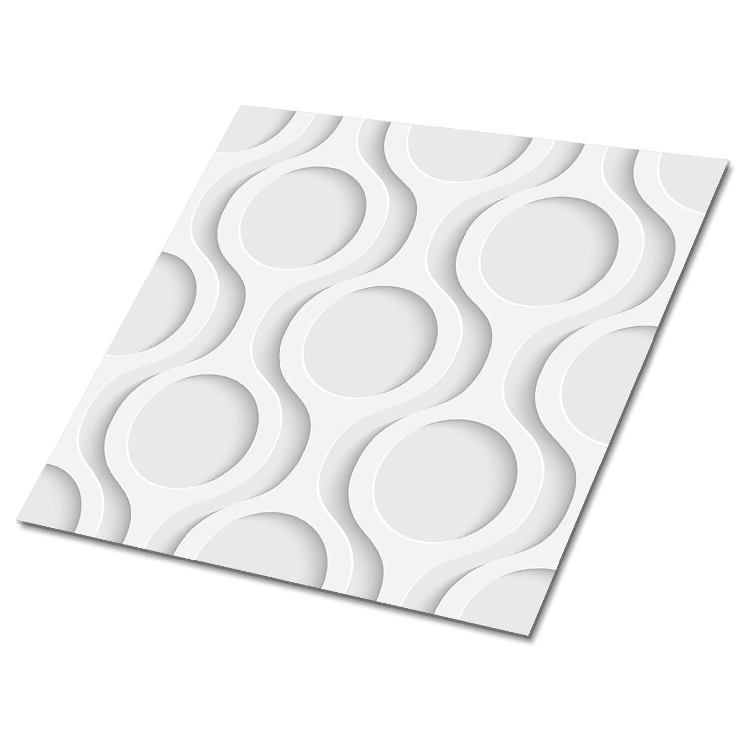 FLIESENAUFKLEBER 9 Stück 30x30 cm selbstklebend Moderner Stil - Grau, Textil (30/1.6/30cm) - TULUP