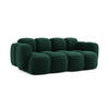 2-SITZER SOFA Samt Stoff Grün - Dunkelgrün/Schwarz, Holzwerkstoff/Kunststoff (210/72/115cm) - Makamii