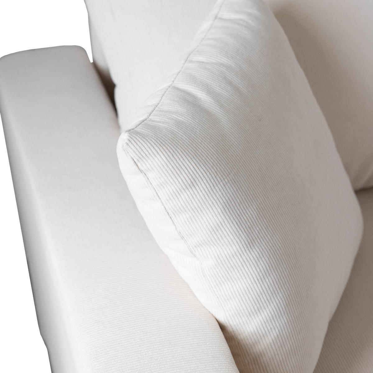 ECKSOFA Clark Beige 3 Plätze - Beige, Textil (225/146cm) - Happy Garden