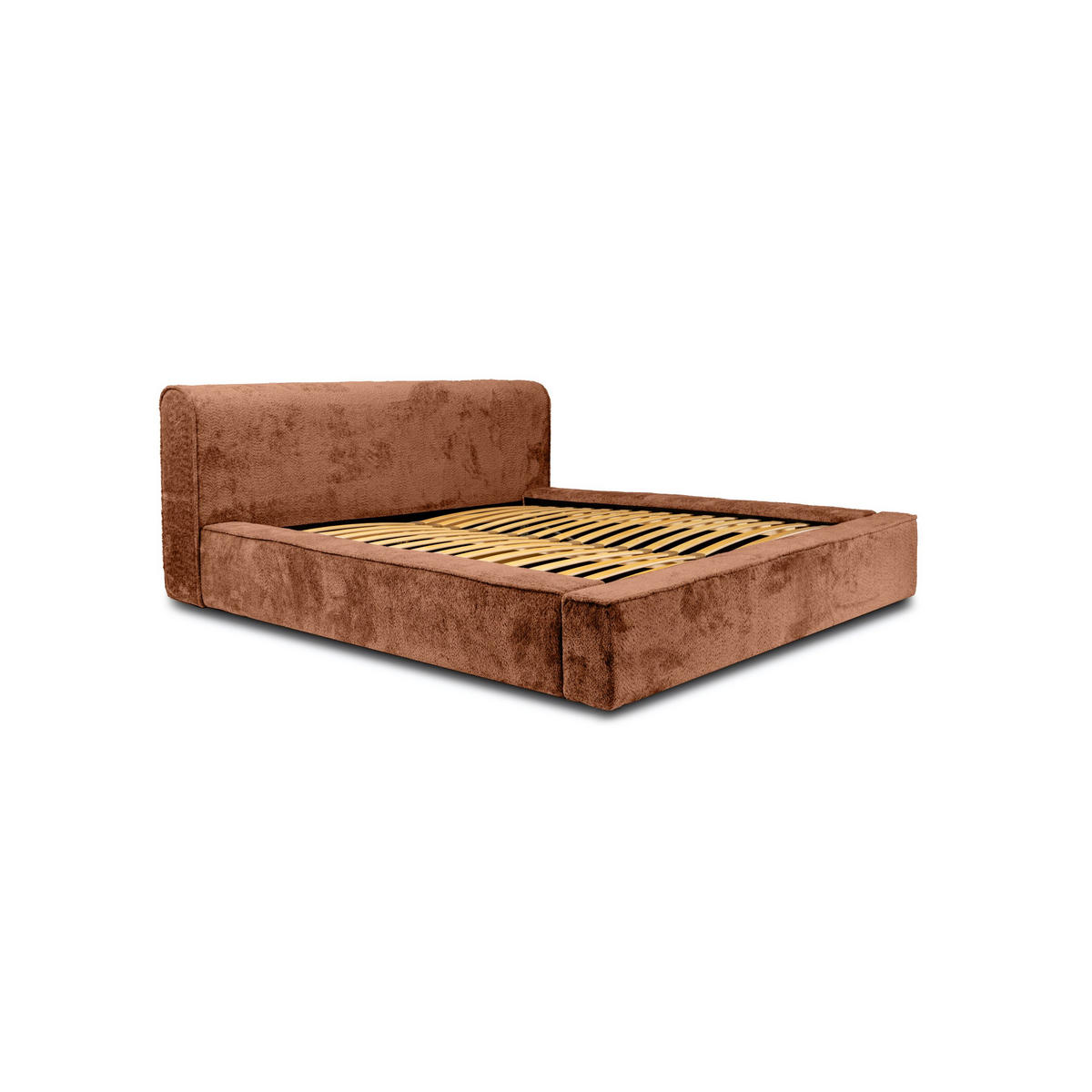 POLSTERBETT aus Polstermaterial Pedrosa 180x200 cm, Braun - Braun, Textil (180/200cm) - Fedve