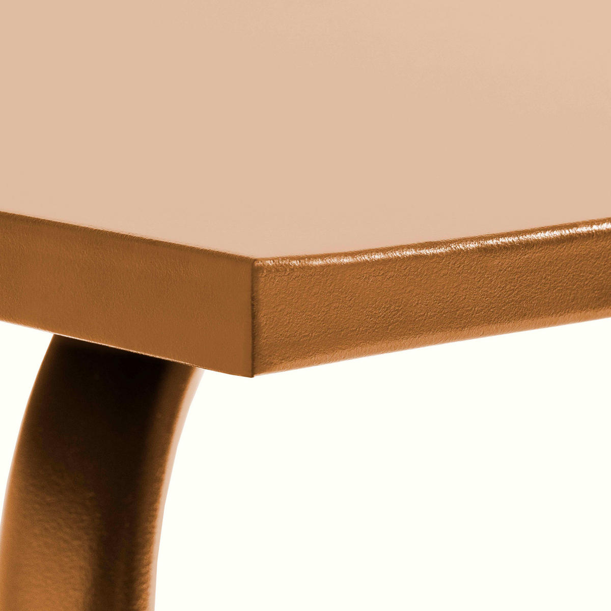GARTENTISCH, Karamell - Braun, Metall (70/70/72cm) - Oviala