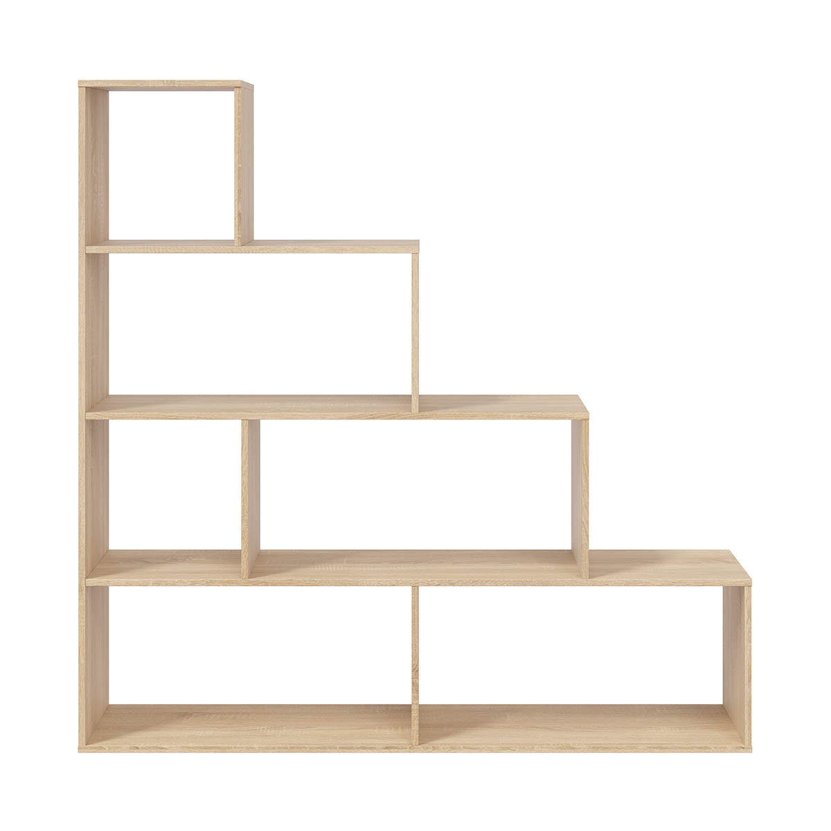 TREPPENREGAL 6 Fächer klum 29/145/145 cm - Eichefarben, Holzwerkstoff (145/145/29cm) - Calicosy
