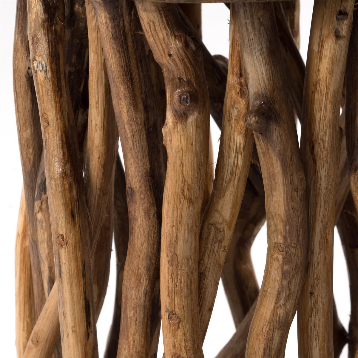 BEISTELLTISCH Woods 45 Mahagoni Massivholz, rund naturfarben - Naturfarben, Holz (30/30/45cm) - DESIGN DELIGHTS