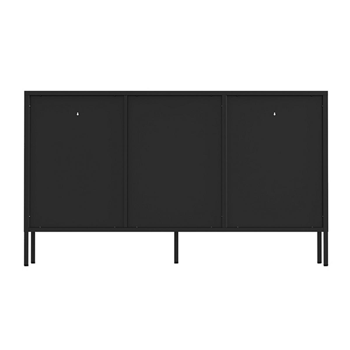 SIDEBOARD 140 cm, Schwarz - Schwarz, Metall (35/80/140cm) - Oviala