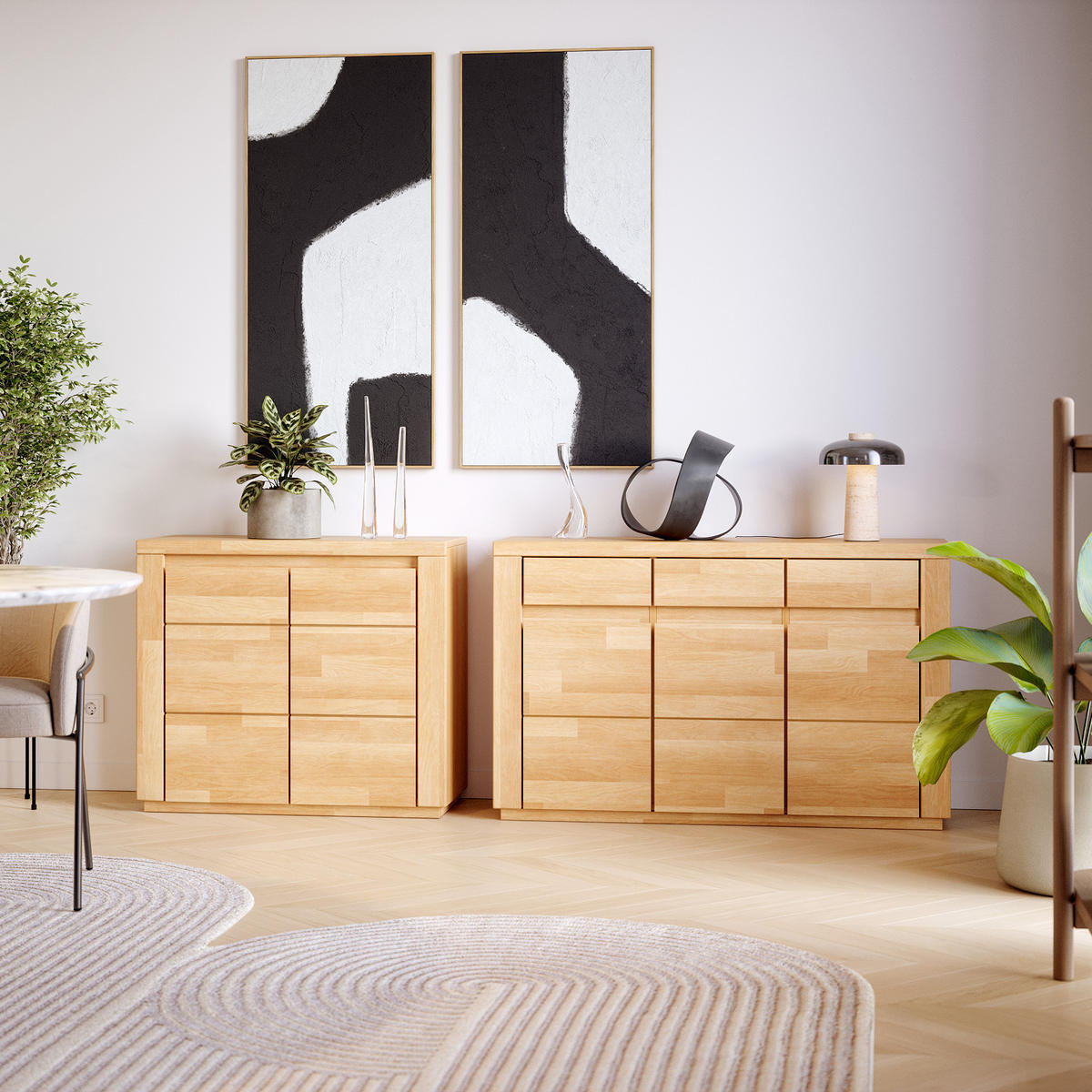 KOMMODE Viborg - Buchefarben, Holz (35/80/127cm) - kiki design