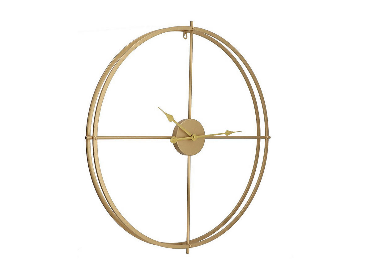 WANDUHR - Metall - 80 cm - Goldfarben - NEWPORT - Goldfarben, Metall (80/80/6cm) - Vente-Unique