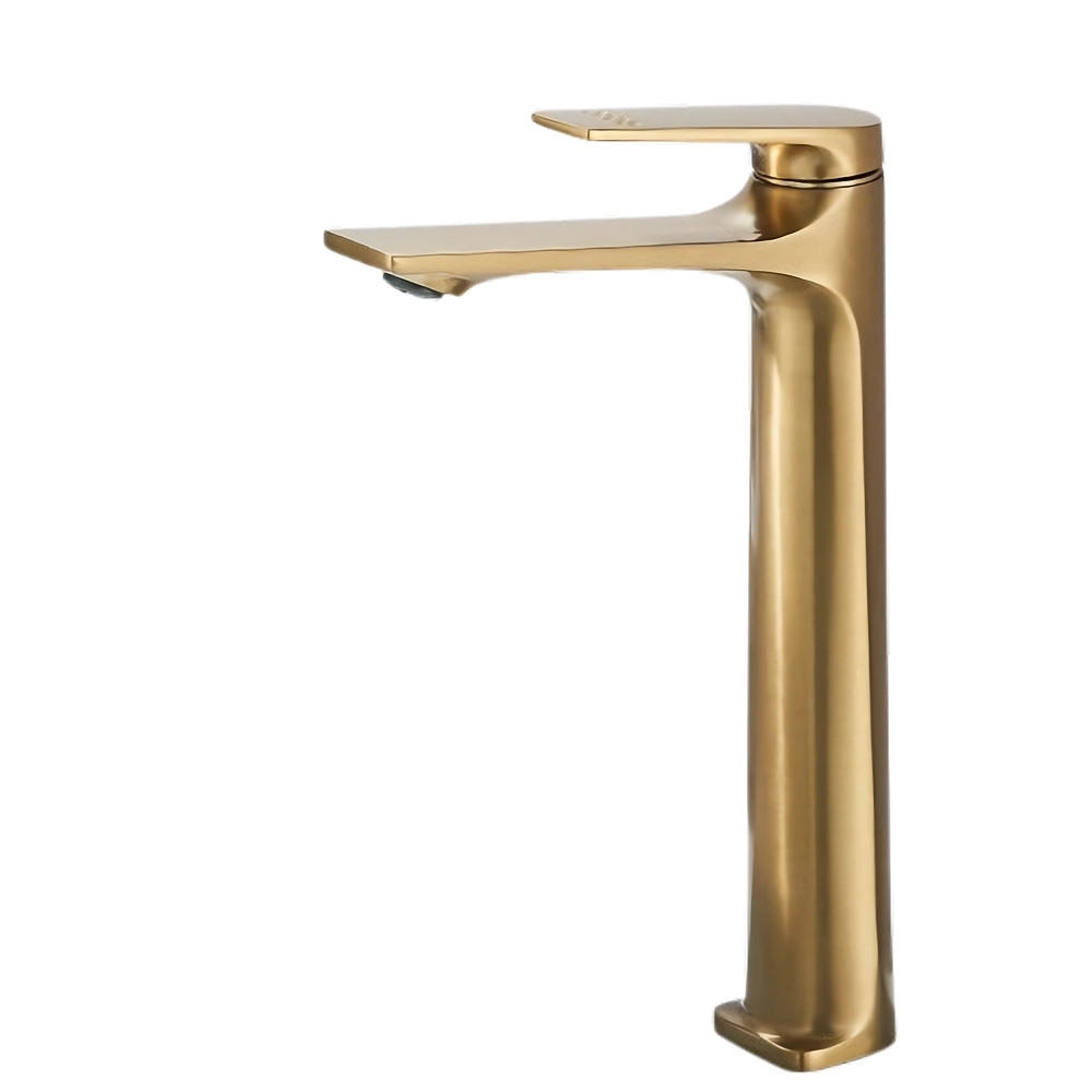 WASCHTISCHARMATUR Messingkern, Einhebelmischer, Hoch, Gold - Goldfarben, Metall (17.7/30/4.4cm) - Kaket