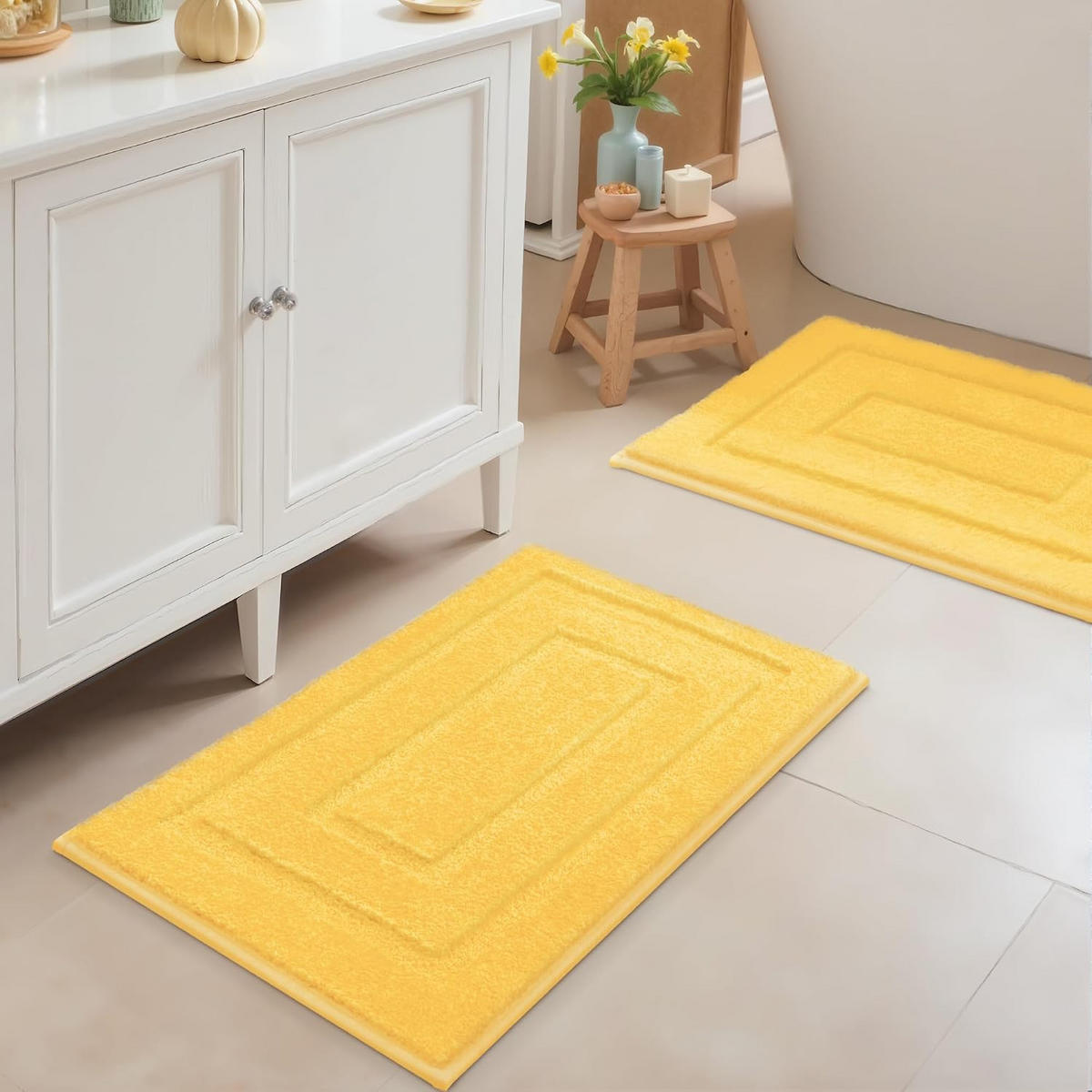 BADEMATTE - 40*60cm - Gelb - Gelb, Textil (40/60cm)