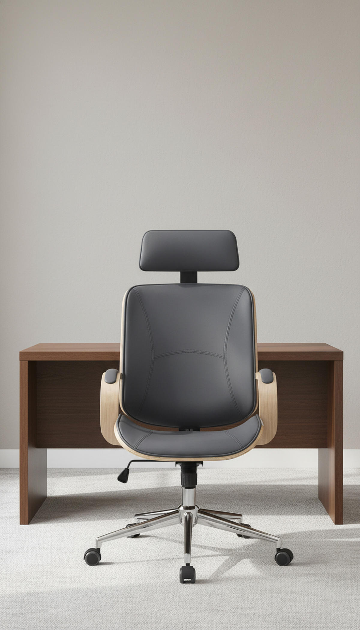 BÜROSTUHL Daytona natura/grau - Chromfarben/Grau, Metall (70/125/70cm) - TPFLiving