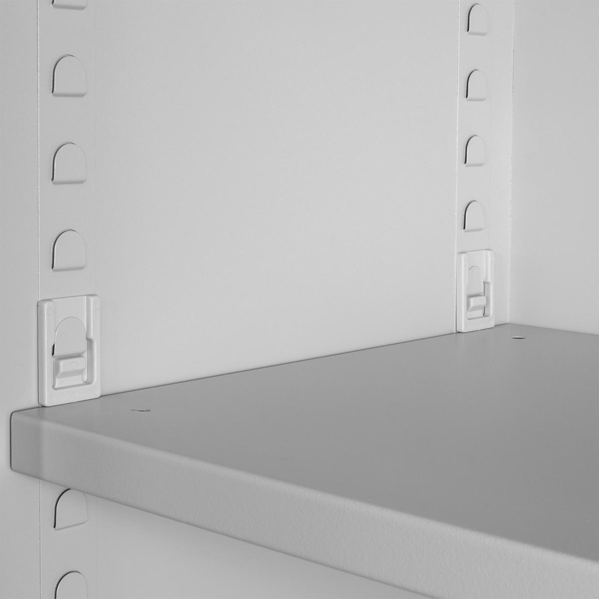 FLÜGELTÜRSCHRANK Owl mit 4 Fachboden 195x95x40cm Lichtgrau/Anthrazitgrau - Anthrazit, Metall (95/195/40cm) - PROREGAL