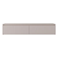 TV stolek Vemmi kašmírově šedý 180 cm - šedohnědá, kompozitní dřevo (180/35.5/31.8cm) - Selsey