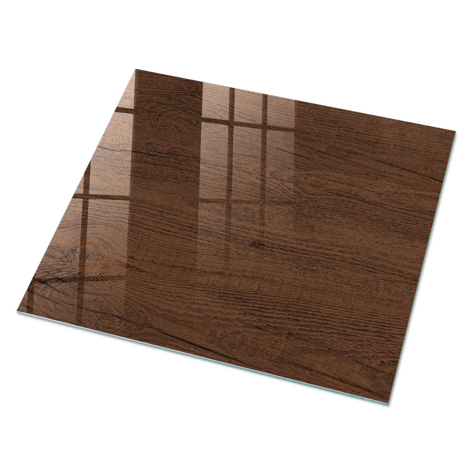 GLASPLATTE 80x60 cm – Holzringe - Rot, Glas (0.4/80/60cm) - ArtPrintCave