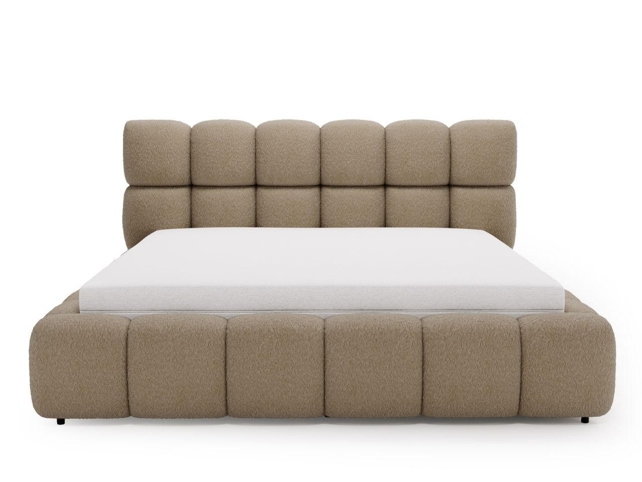 POLSTERBETT Modo 200x200 Bouclé-Stoff Braun - Braun, Textil (200/200cm) - Graingold