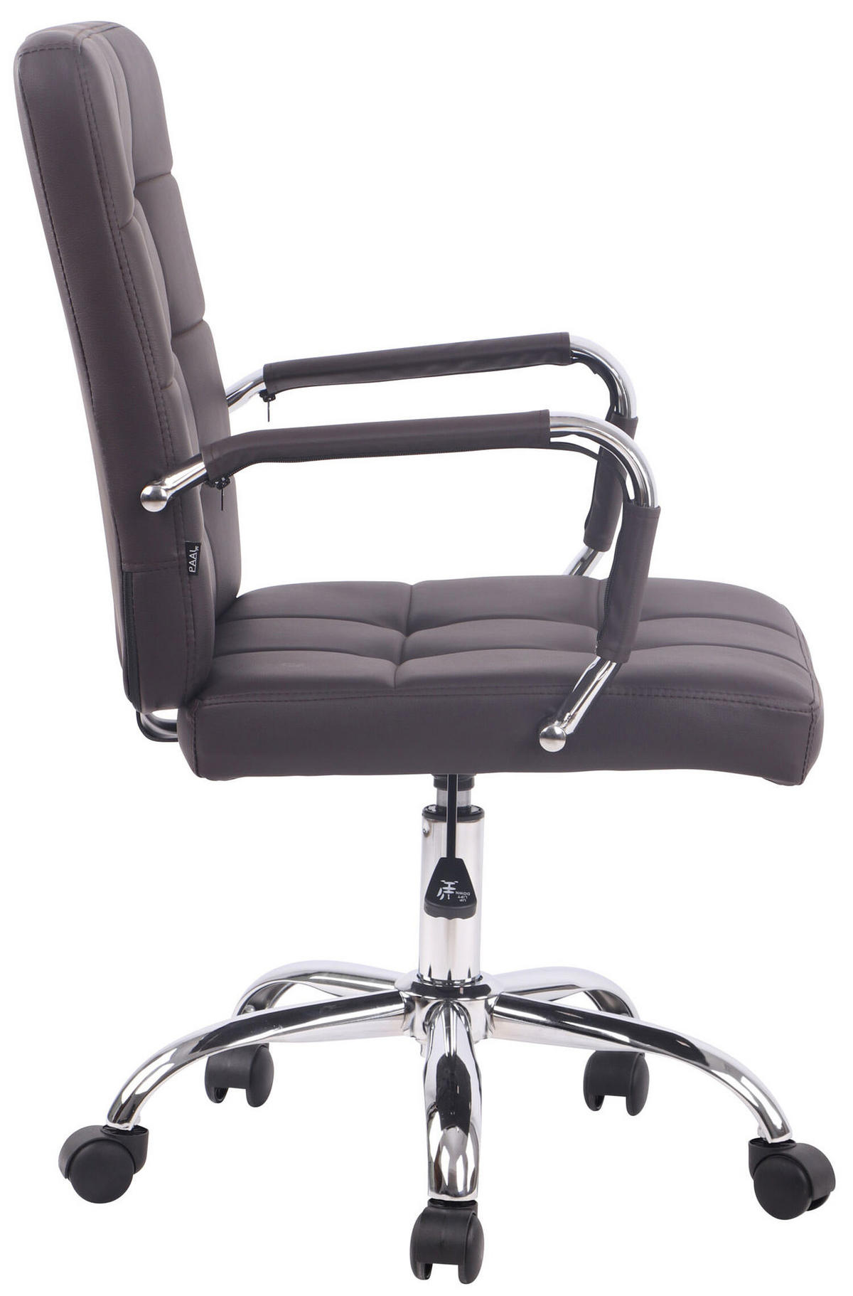 BÜROSTUHL Deal V1, Kunstleder Braun - Braun, Textil/Metall (56/104/62cm) - TPFLiving