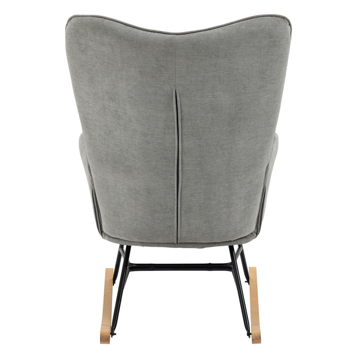 SCHAUKELSTUHL Massivholz, Grau - Grau, Holz/Textil (66/97/84cm) - Meubles Cosy