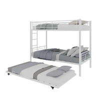 ETAGENBETT teilbar 196,6 x 97,8 x 156,5 cm Metall Weiß - Weiß, Holz (90/190cm) - Meubliv