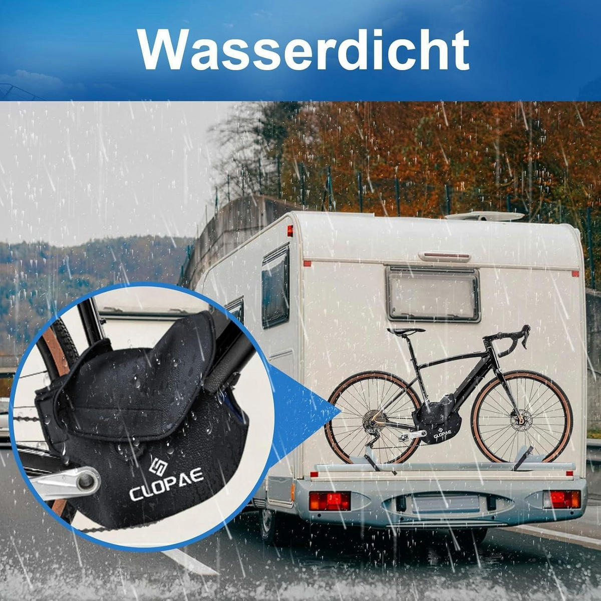 EBIKE Motorabdeckung Neopren Wasserdicht Transportschutz - Schwarz, Kunststoff (21.5/3.5/30.5cm)