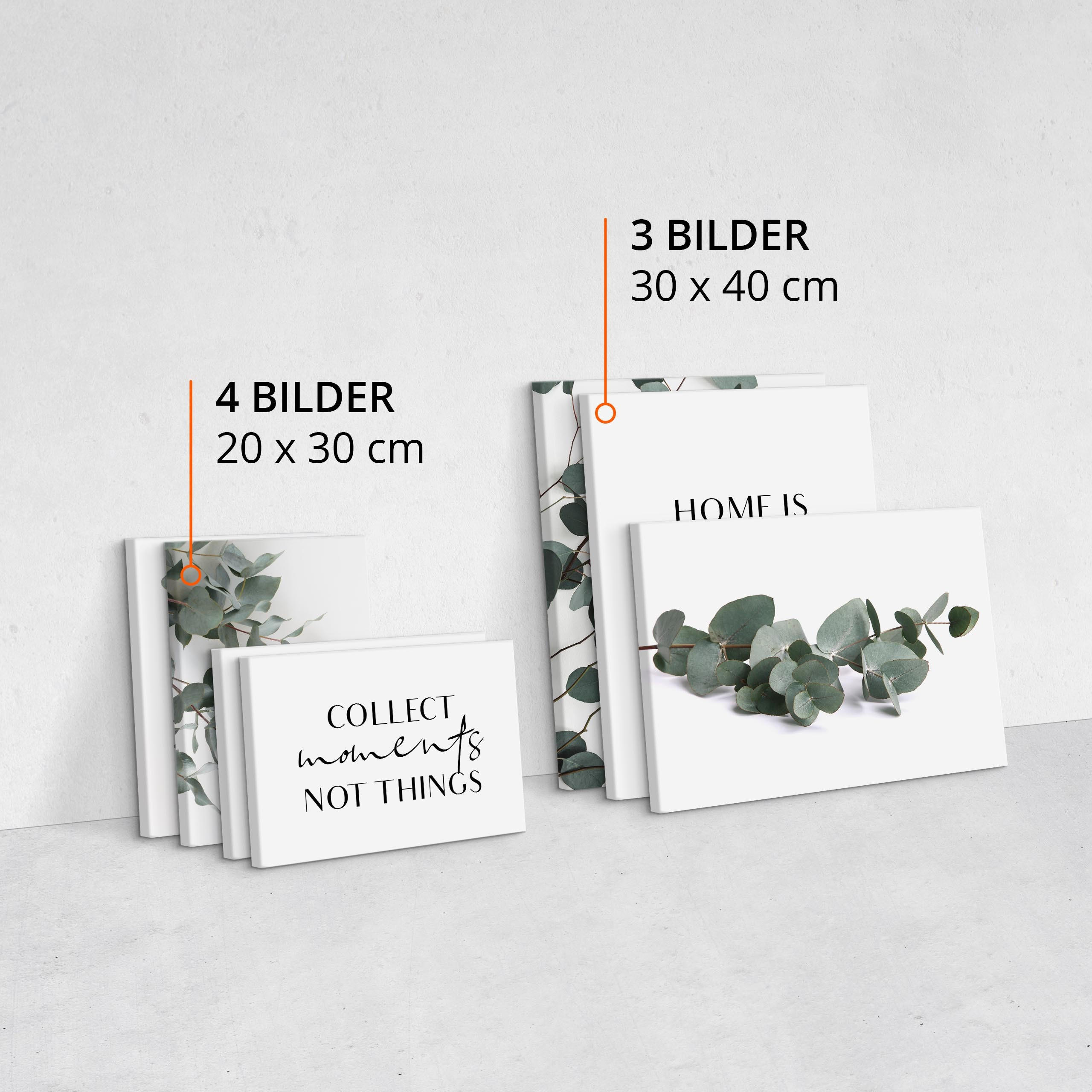 Thumbnail - Muralo Leinwandbilder, Grün, Schwarz, Weiß, Textil, Baum/Pflanze/Natur, Sprichwort/Zitat, Rechteckig, 110x80 cm, Bilder ...