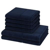 FROTTIERSET Pearl 6-teilig - Dunkelblau, Textil (50/100cm) - MÖVE