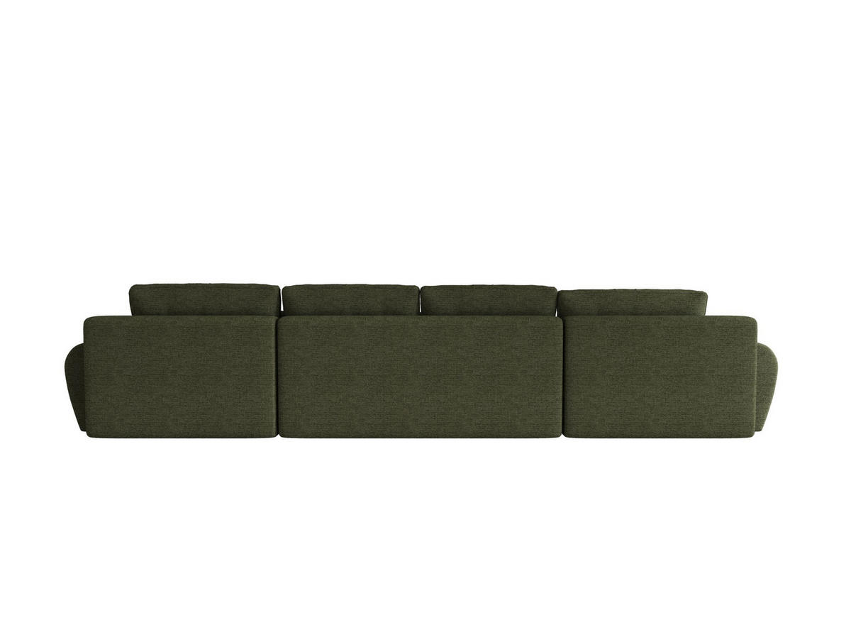 ECKSOFA BEGA U Links ARAGON 39 mit Schlaffunktion - Grün, Textil (372/87/185cm) - Bedante