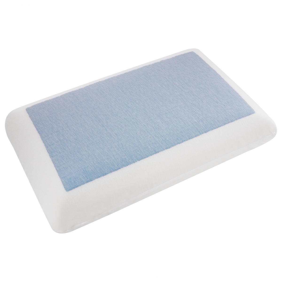 KOPFKISSEN Weiß 40/60 cm Emin - Blau/Weiß, Textil (60/40cm) - Beliani