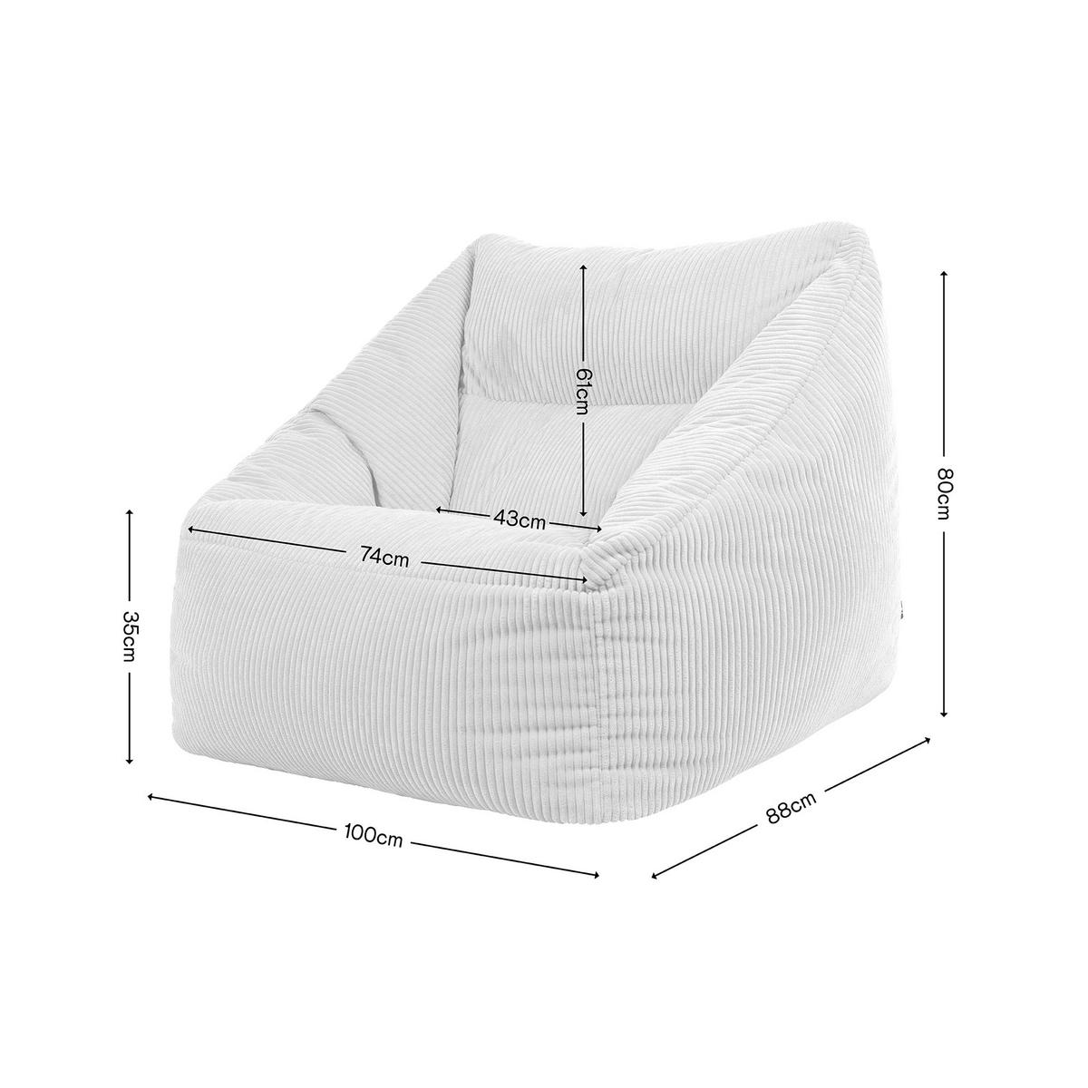SITZSACK Cord Sessel Natalia - Salbeigrün, Textil (100/80/88cm) - icon