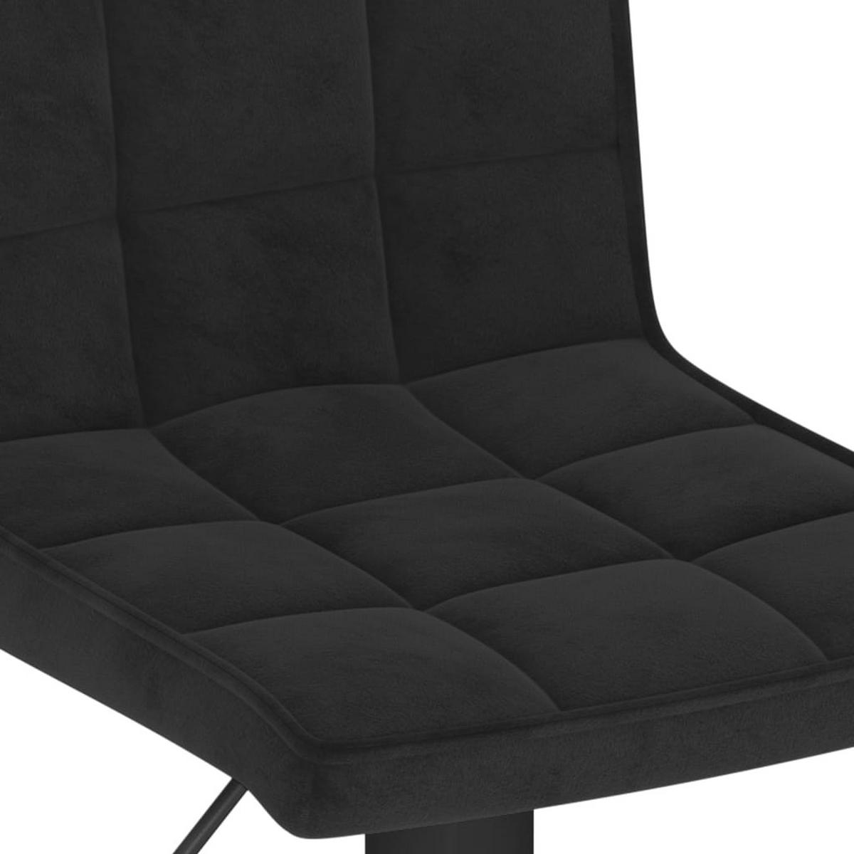 BARHOCKER 2 Stk. Schwarz Samt - Schwarz, Textil (52/124.5/40cm) - vidaXL
