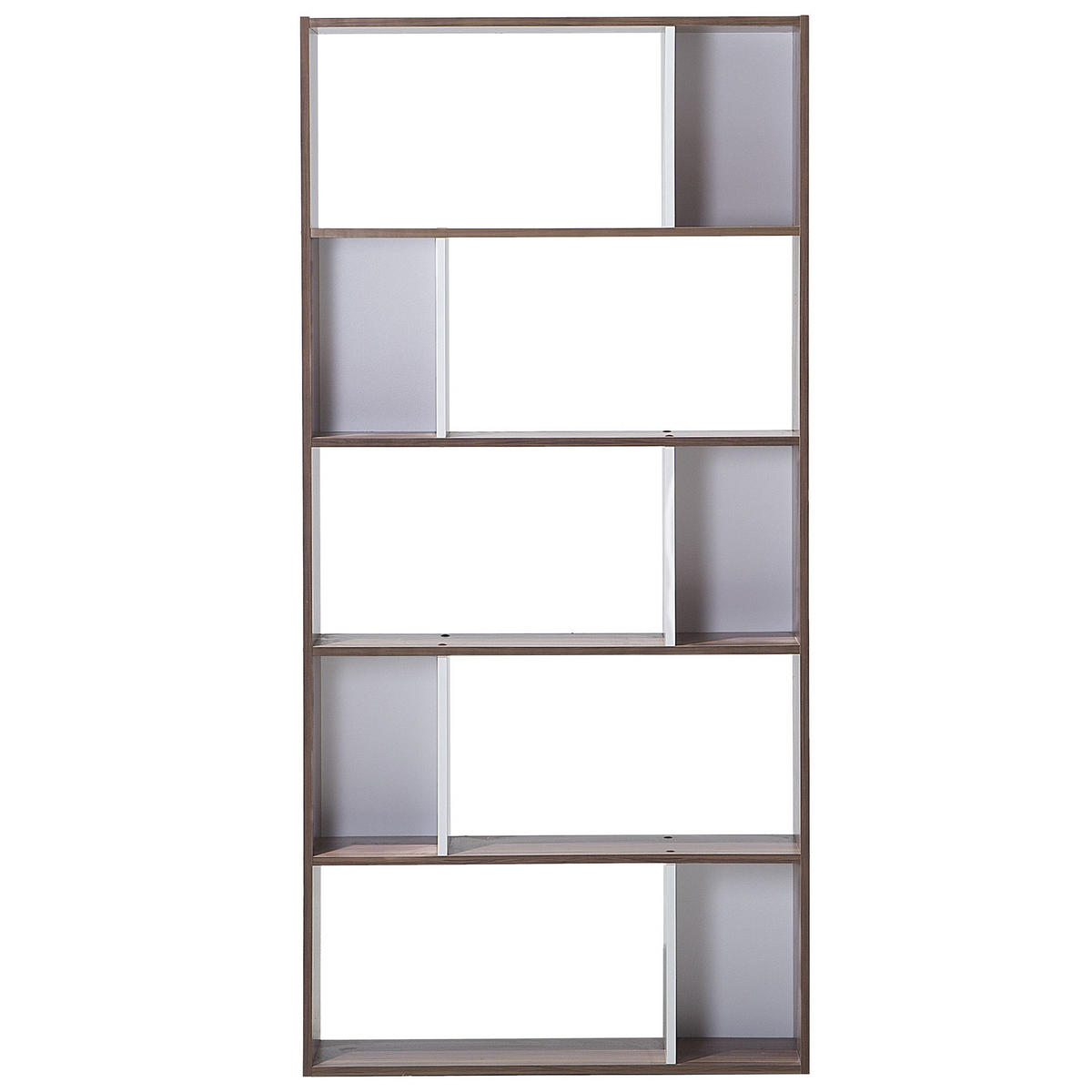 REGAL 5 Fächer Orilla - Dunkelbraun, Holzwerkstoff (83/174/23cm) - Beliani