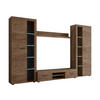 WOHNWAND Rumba XL mit LED Beleuchtung - Eichefarben, Holzwerkstoff (300/190/40cm) - MIRJAN24