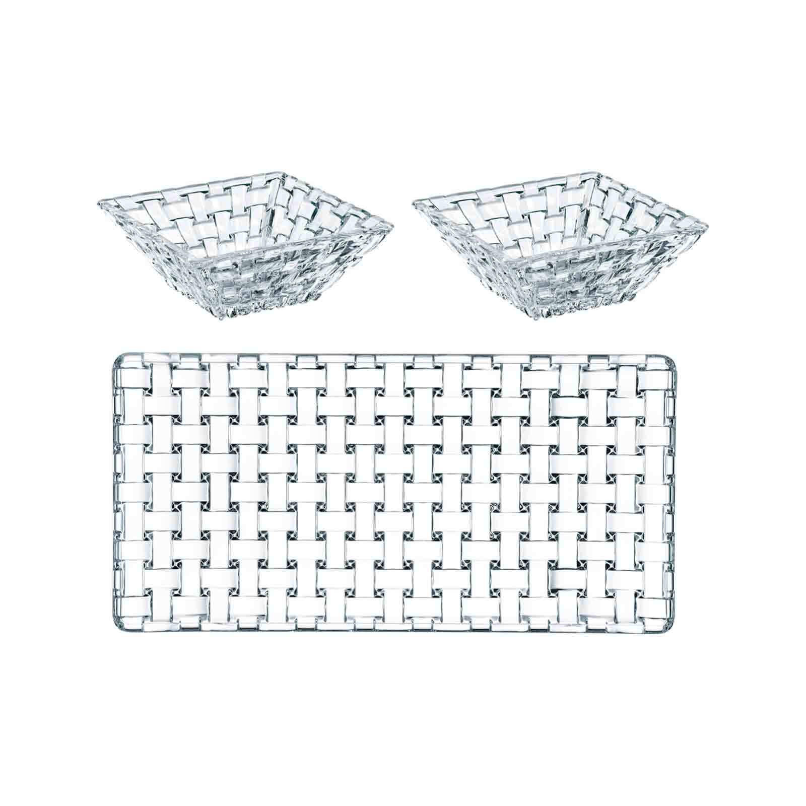 SERVIERPLATTEN Bossa Nova transparent 3er Set - Transparent, Glas (1/1/1cm) - Nachtmann