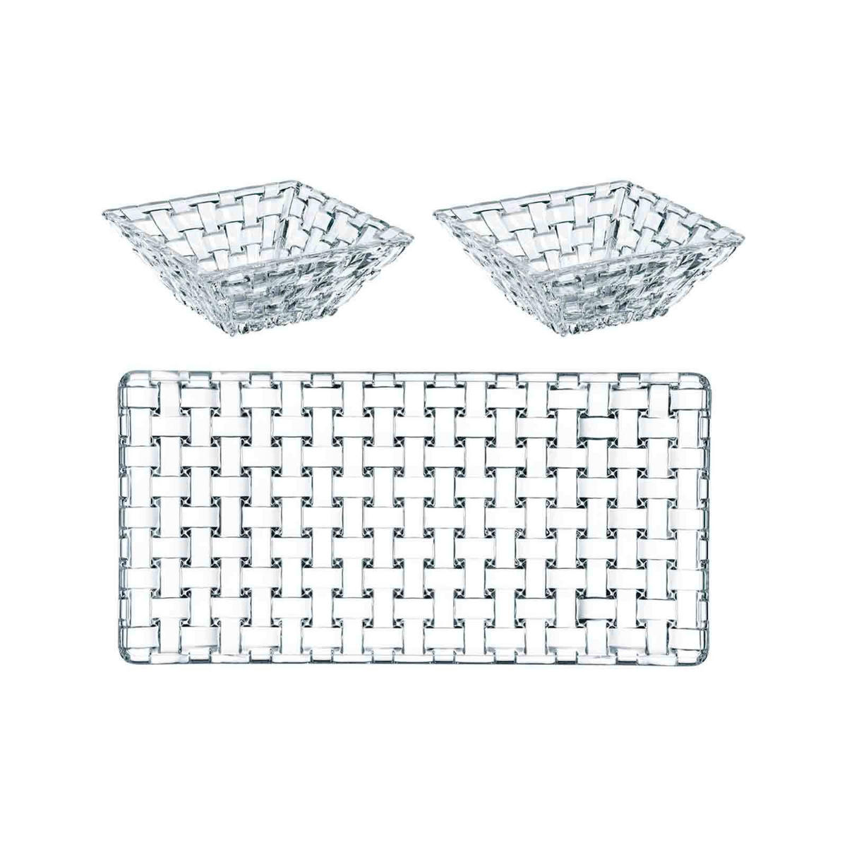 SERVIERPLATTEN Bossa Nova transparent 3er Set - Transparent, Glas (1/1/1cm) - Nachtmann