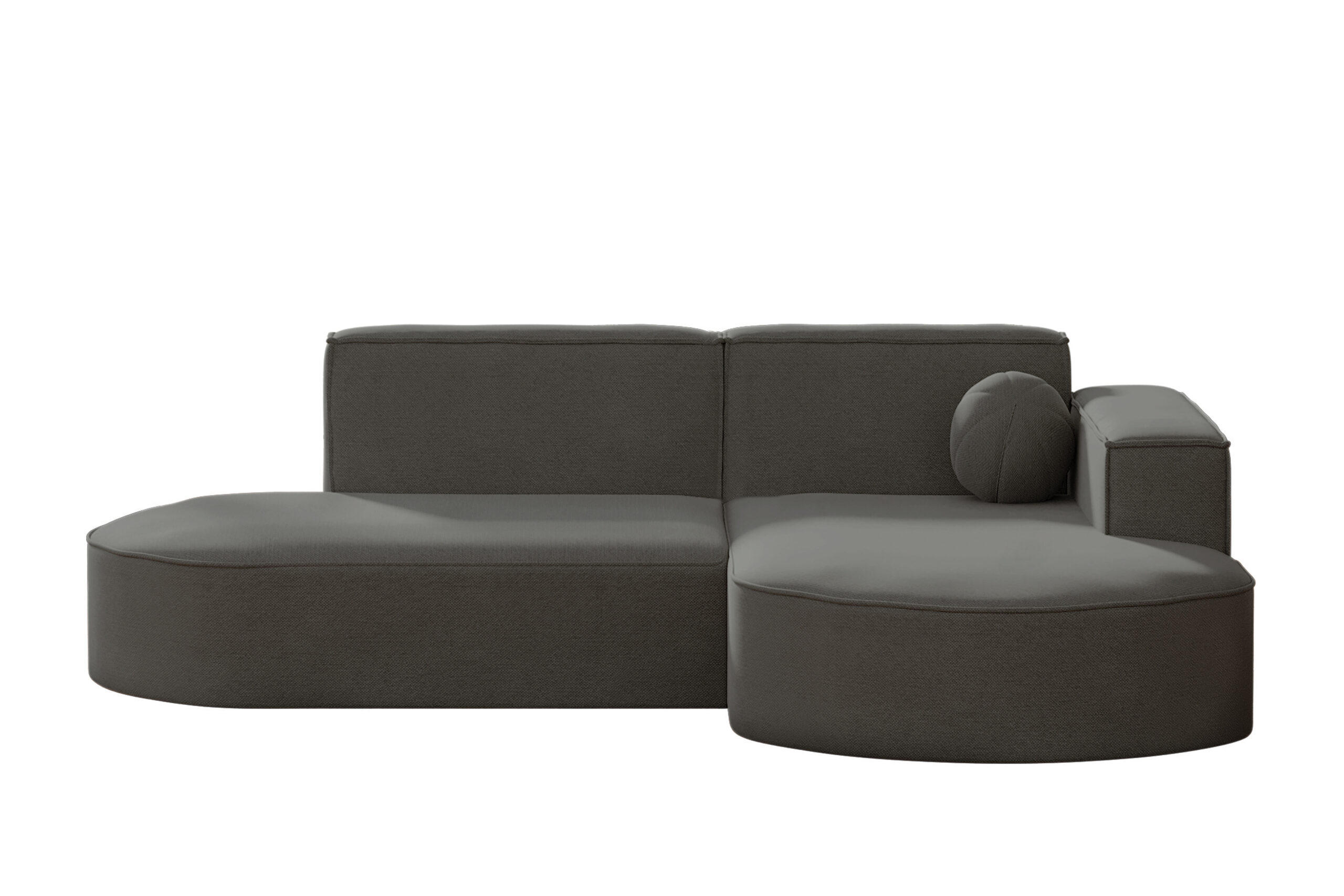 GARTENECKSOFA L-Form Designer Modena Studio Patio Grau Rechts - Grau, Holz/Textil (236/78/165cm) - Kaiser Möbel