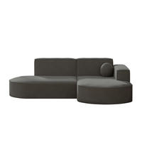 GARTENECKSOFA L-Form Designer Modena Studio Patio Grau Rechts - Grau, Holz/Textil (236/78/165cm) - Kaiser Möbel