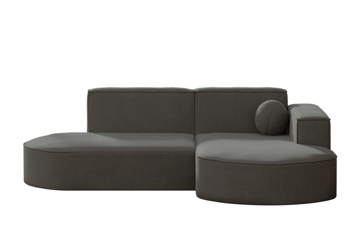 GARTENECKSOFA L-Form Designer Modena Studio Patio Grau Rechts - Grau, Holz/Textil (236/78/165cm) - Kaiser Möbel