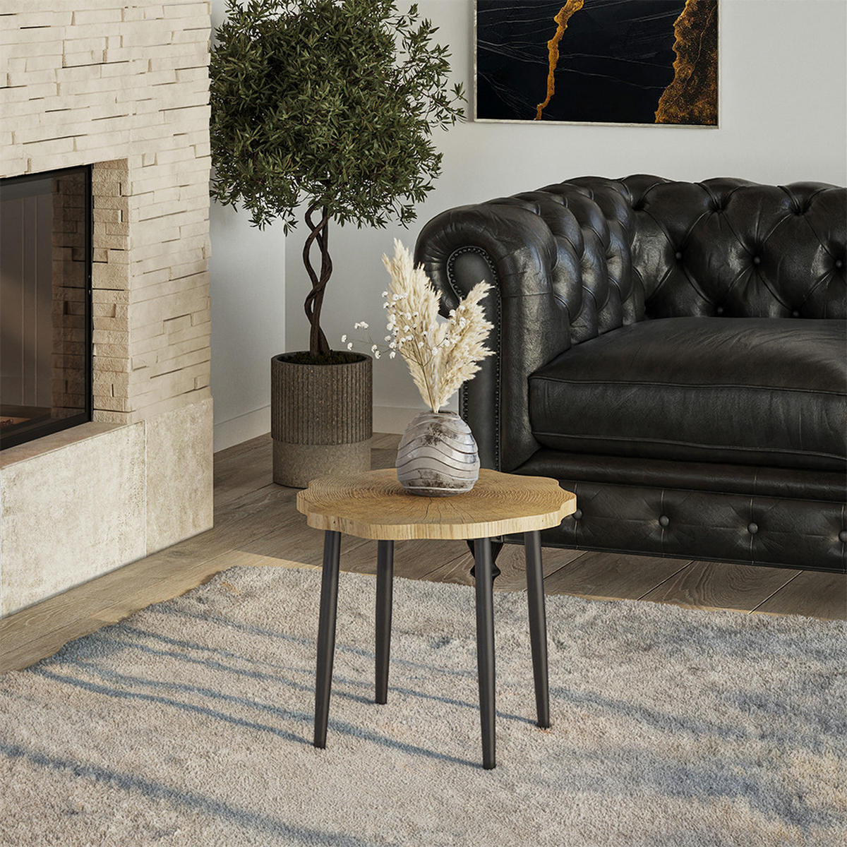 KONFERENČNÍ STŮL Ringo Dub - barva dubu, kompozitní dřevo (50/50/2.5cm) - Vicco