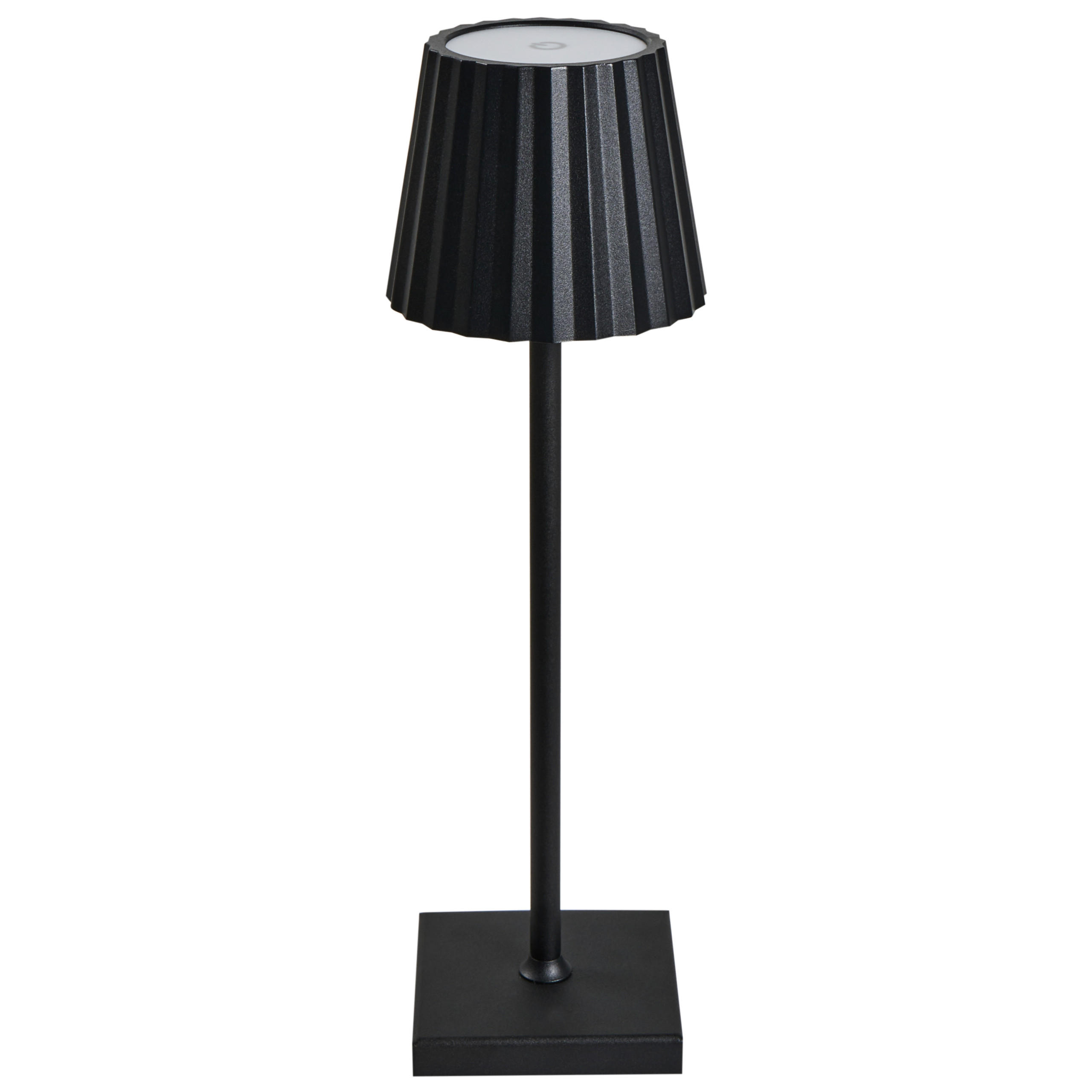 TISCHLAMPE Metall Schwarz Pombeiro - Schwarz, Metall (12/12/38cm) - Beliani