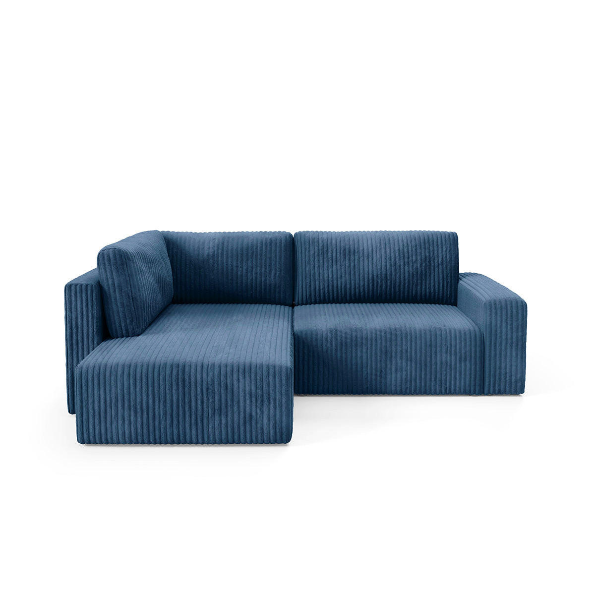 ECKSOFA Angela 4 Sitzplätze Marineblau - Blau, Holz (245/182cm) - Petits-meubles