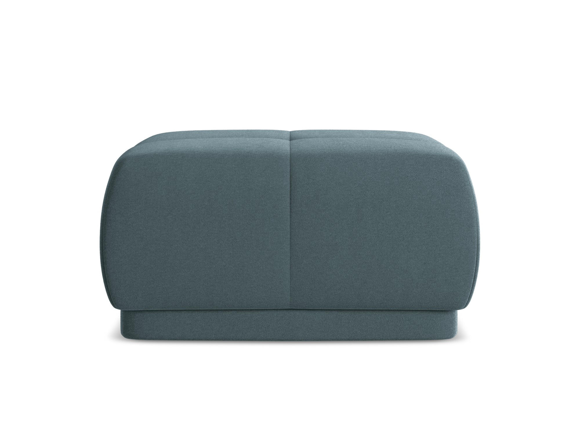 POUF Samt Stoff Blau - Blau/Petrol, Kunststoff/Textil (60/35/60cm) - Makamii