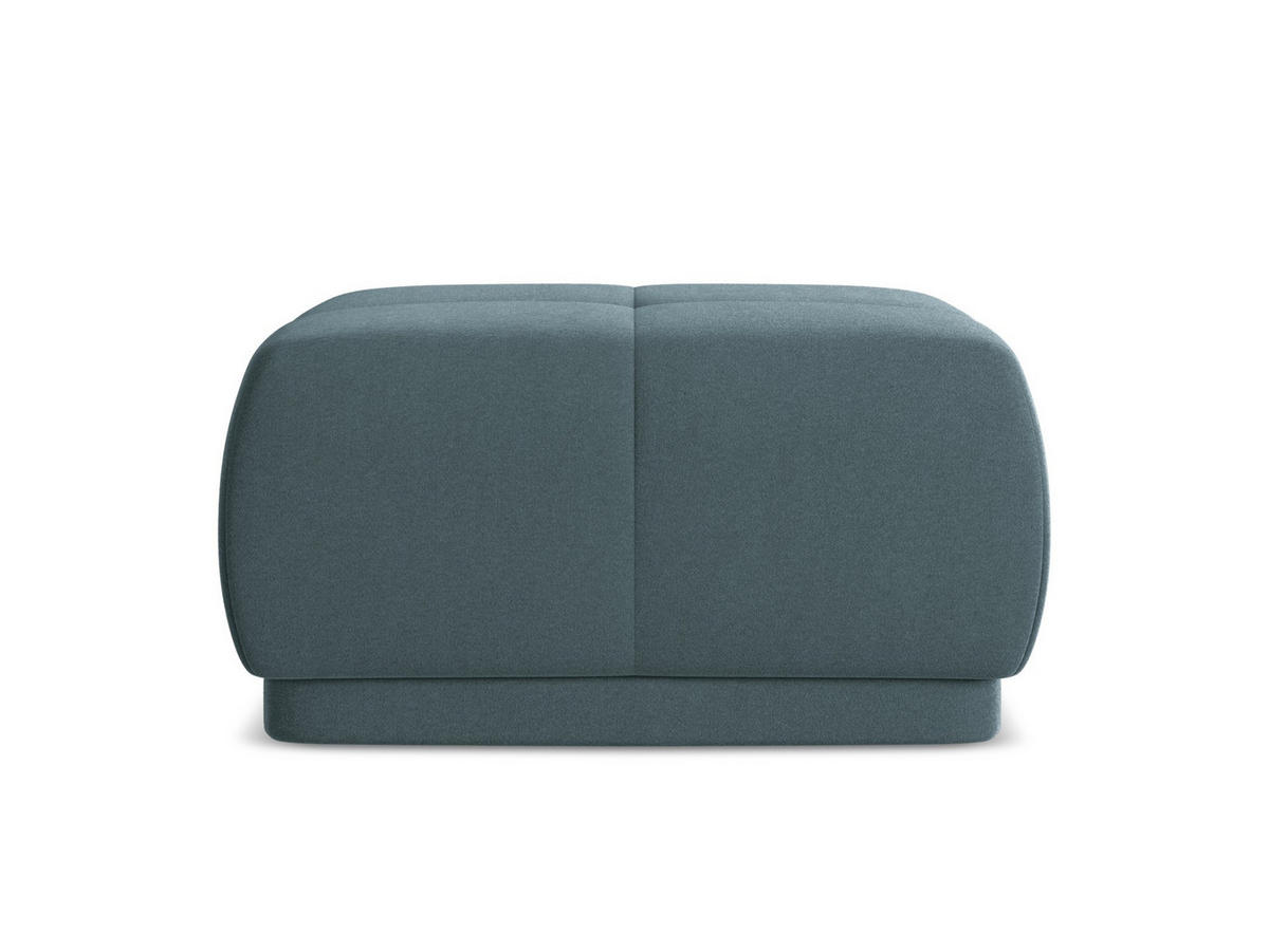 POUF Samt Stoff Blau - Blau/Petrol, Kunststoff/Textil (60/35/60cm) - Makamii