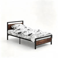 METALLBETT Jugendbett 140x200 cm Braun mit Lattenrost ohne Matratze - Braun, Metall (140/200cm) - Modfu