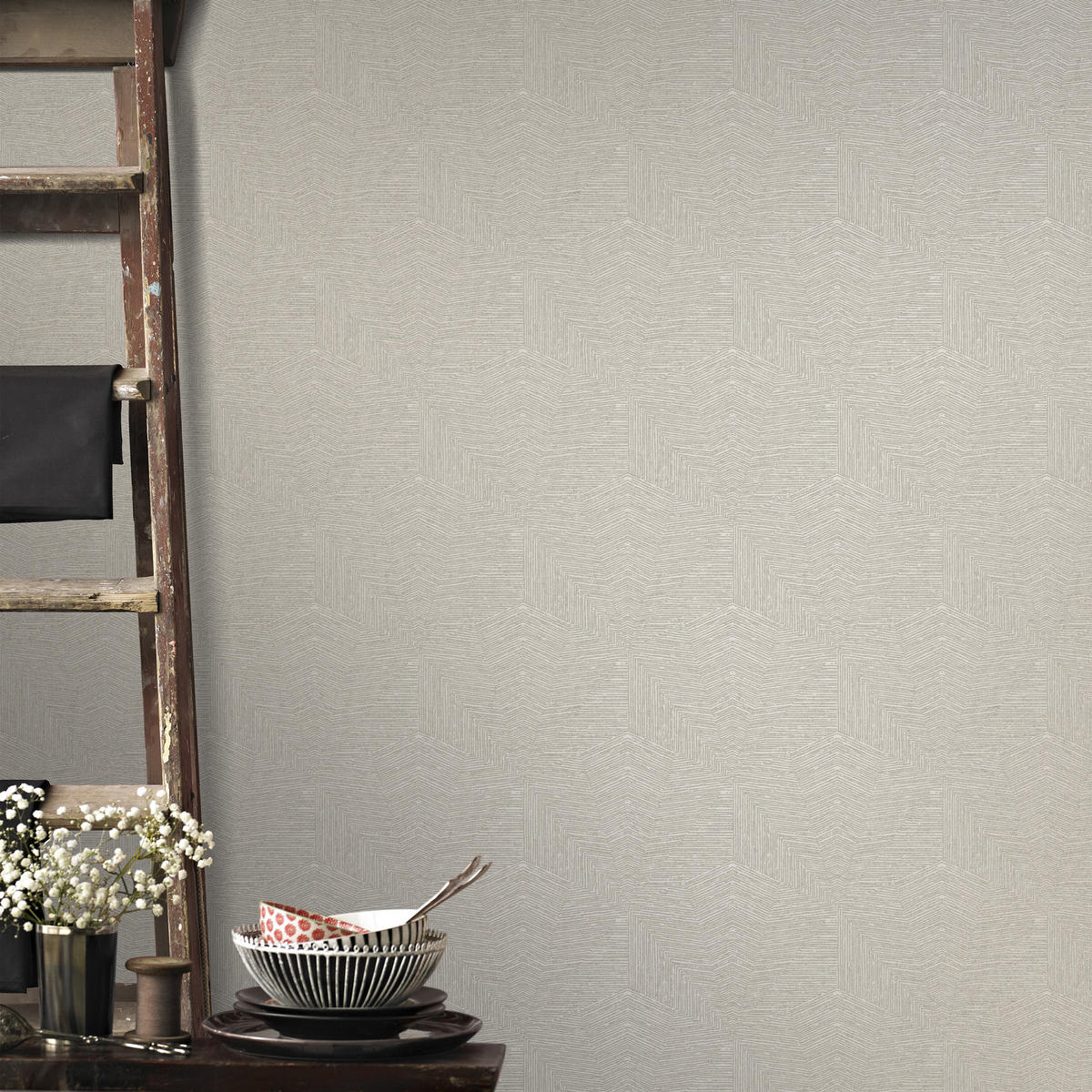 VLIESTAPETE - Gillian taupe - Braun, Papier/Kunststoff (52/1000cm) - Superfresco Easy