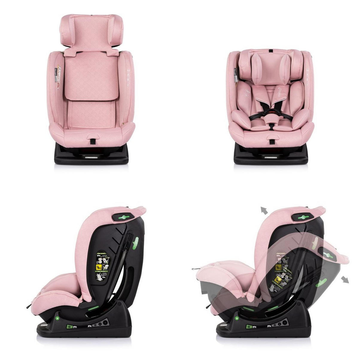KINDERSITZ Aviato i-Size pink (40 - 150 cm) Gruppe 0/1/2/3, verstellbar - Pink, Kunststoff (44/58/51cm) - Chipolino