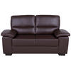 2-SITZER-SOFA Kunstleder Braun Vogar - Dunkelbraun, Kunststoff/Textil (156/90/74cm) - Beliani