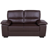 2-SITZER-SOFA Kunstleder Braun Vogar - Dunkelbraun, Kunststoff/Textil (156/90/74cm) - Beliani