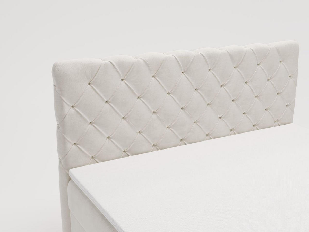 BOXBETT Lunaris 160x200 Creme - Creme, Holz/Textil (160/200cm) - Graingold