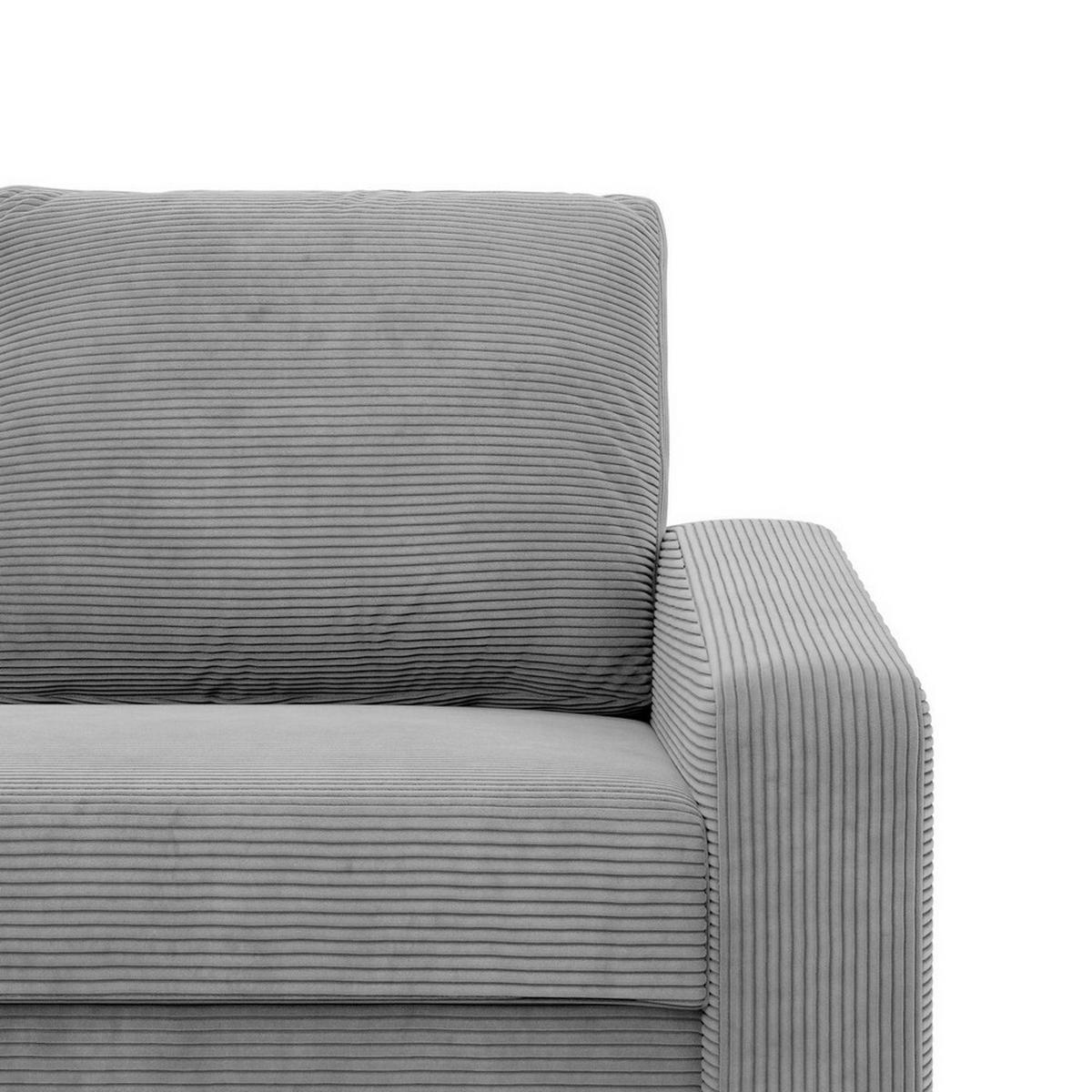 SOFA Neo mit abgeschrägter Armlehnen hellgrau - Hellgrau, Textil (148/90/87cm) - SIMKAM Furniture