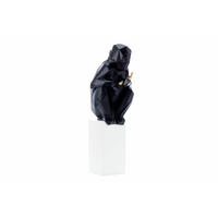 SKULPTUR Schwarz 21/66 cm - Schwarz, Stein (2.4/66/18cm) - KUNSTLOFT