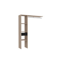 ANKLEIDEZIMMER Elysee Braun 138 x 40 x 180 cm - Braun, Holzwerkstoff (40/180/138cm) - Concept Usine